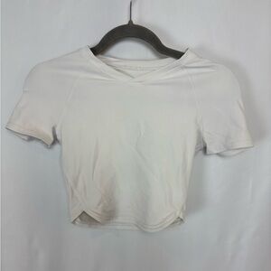 🤍lululemon white v-neck tee